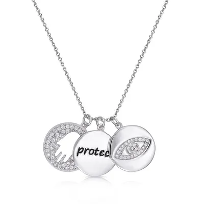 Sterling Silver 16" Protect Necklace