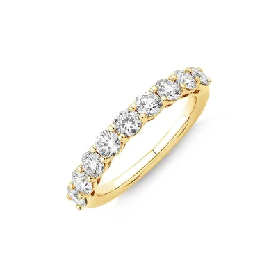 Ring With 1.30 Carat Tw Laboratory Grown Diamonds In 14kt Yellow Gold