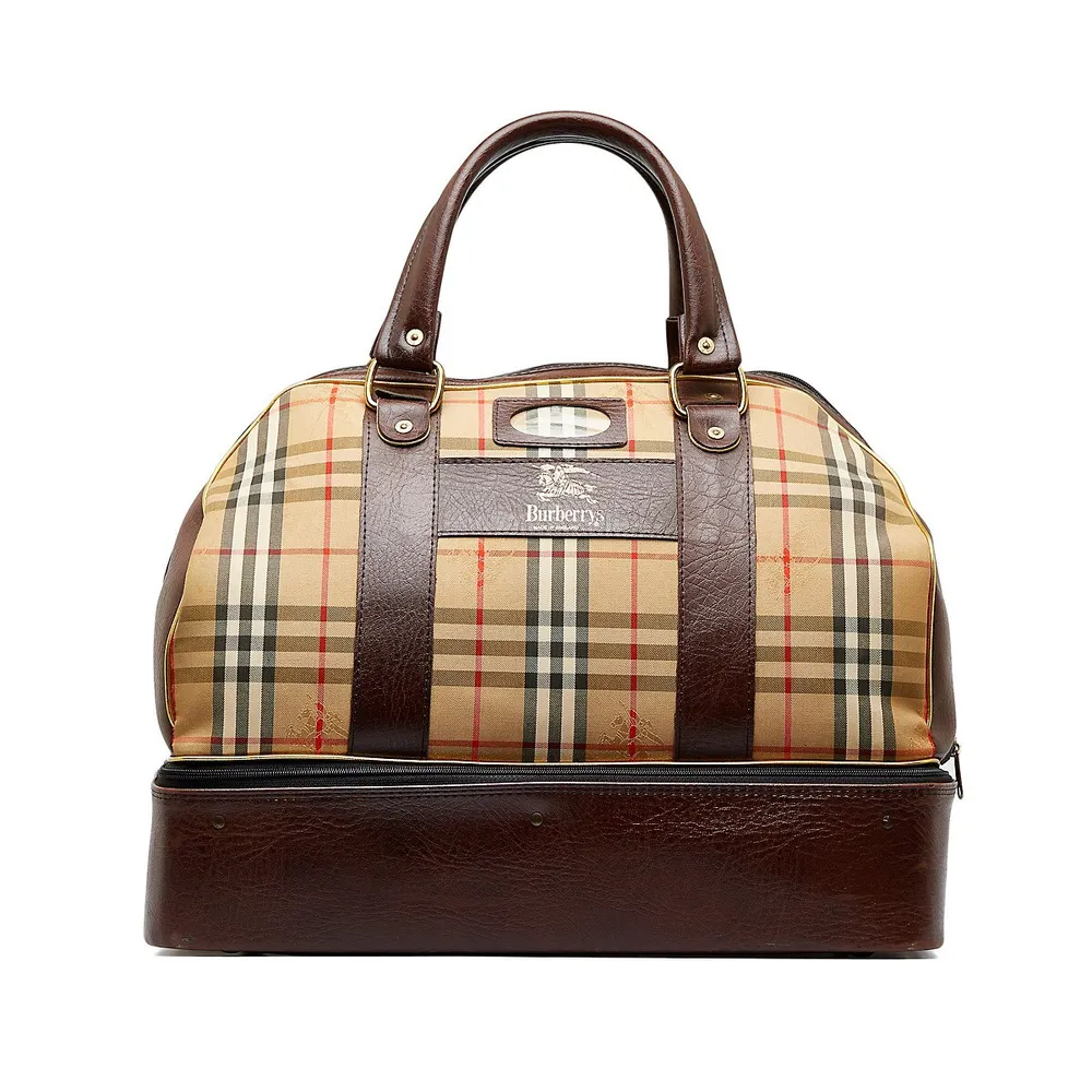 burberry haymarket duffle bag