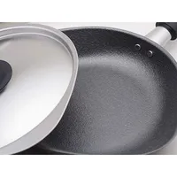 Carbon Steel Frying Pan Nitrided Double Fiber 25cm With Lid