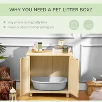 Cat Litter Box Enclosure W/ Soft Cushion