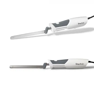 Electric Knife With Staggered Stainless Steel Blades