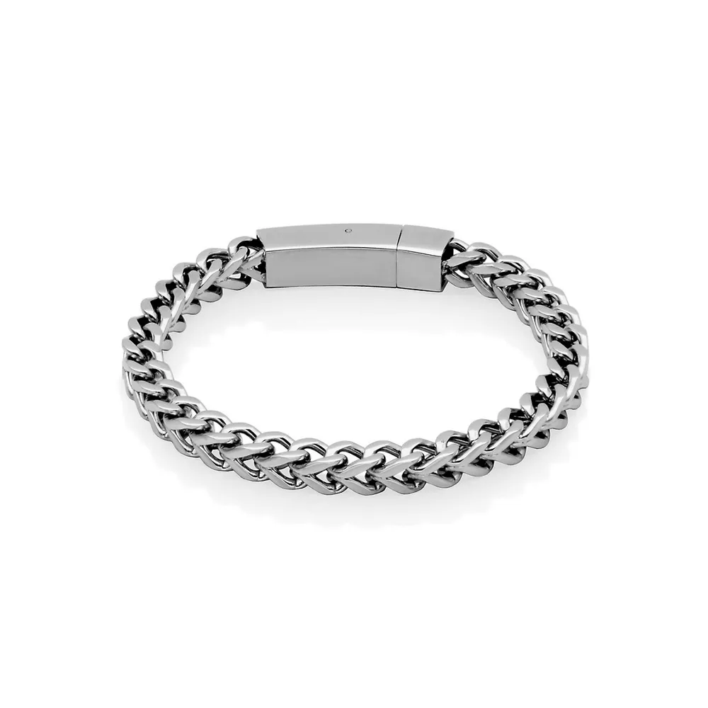6mm Stainless Steel Franco Chain Bracelet