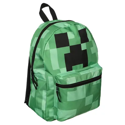 Minecraft Creeper Big Face Collage Reversible 16" Backpack