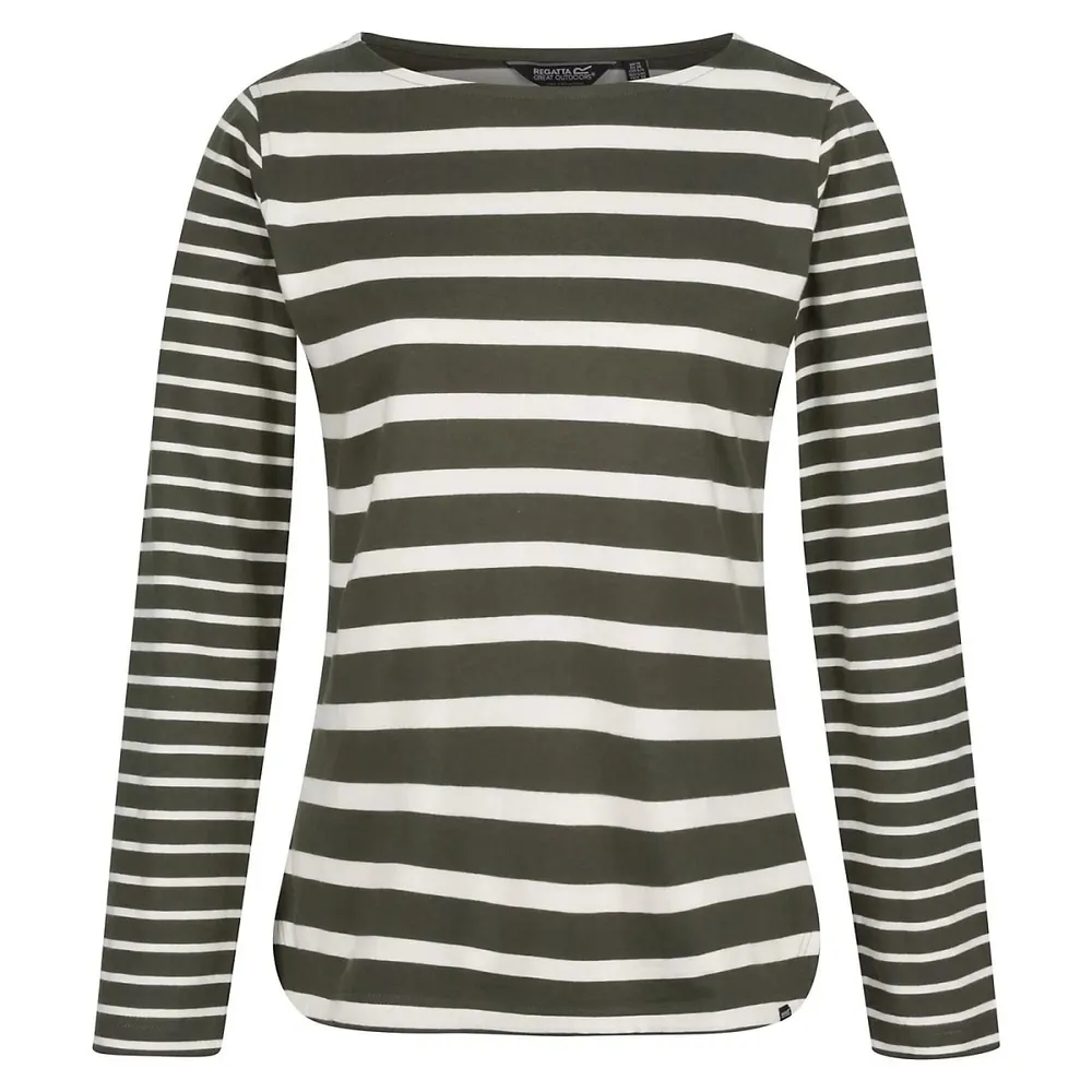 Womens/ladies Farida Striped Long-sleeved T-shirt