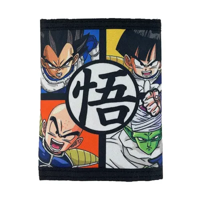 Dragon Ball Z Characters Logo Kanji Kids Trifold Wallet
