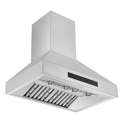 36" 600 Cfm Ducted Wall Mount Pyramid Range Hood Stainless Steel