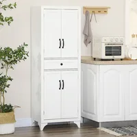 67" Kitchen Pantry Storage Cabinet With Doors And Shelves