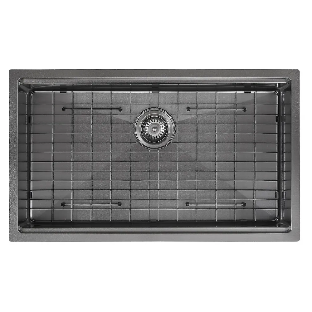 Kitchen Sink Protector Mat Pad Set, 3 Piece Combo Set Includes -2 Sink Mats  - 1 Sink Saddle - 3 Drain Stopper