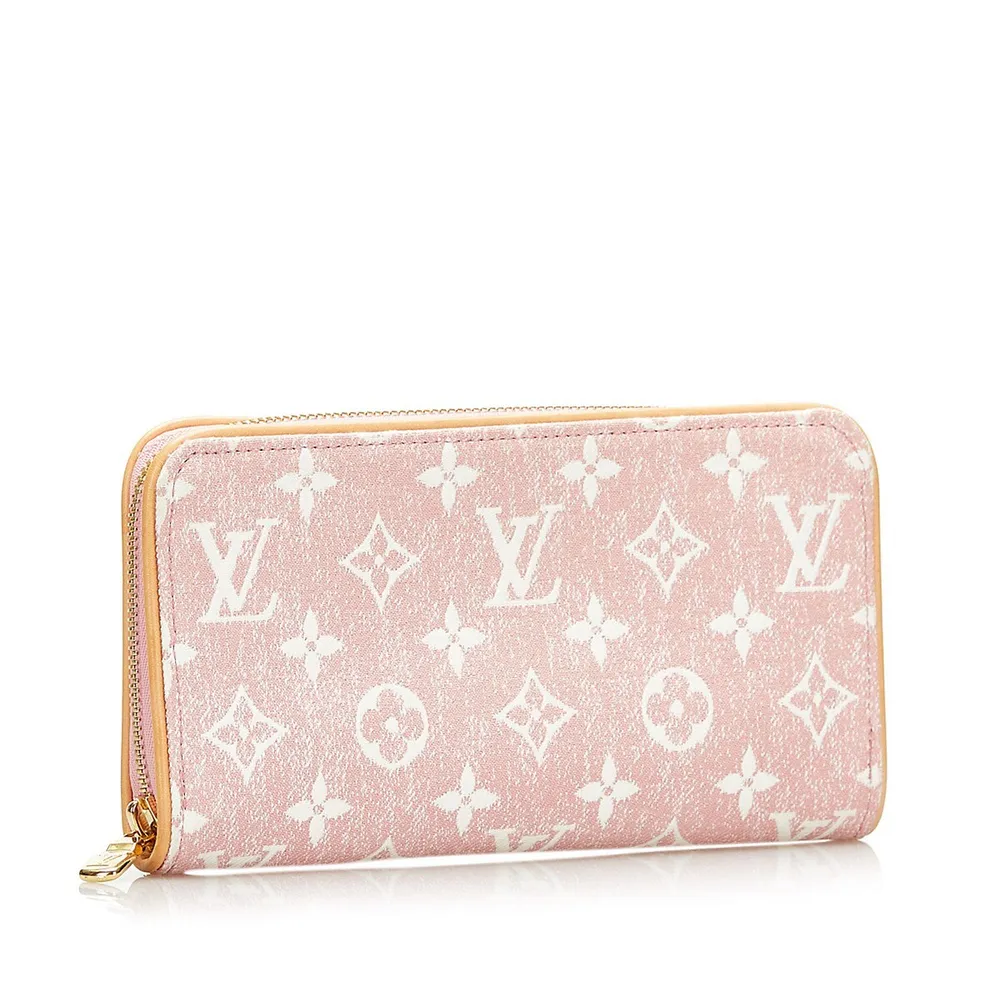 Louis Vuitton Pink Monogram Taurillon Illusion Vertical Zippy