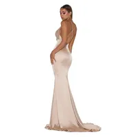 Dana Gown Silk With Low Back And Drape Front