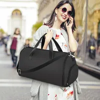 2 1 Duffel Garment Bag Hanging Suit Travel W/ Shoe Compartment & Strap
