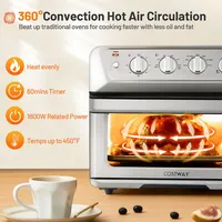 21.5qt Air Fryer Toaster Oven 1800w Countertop Convection Oven W/ Recipe