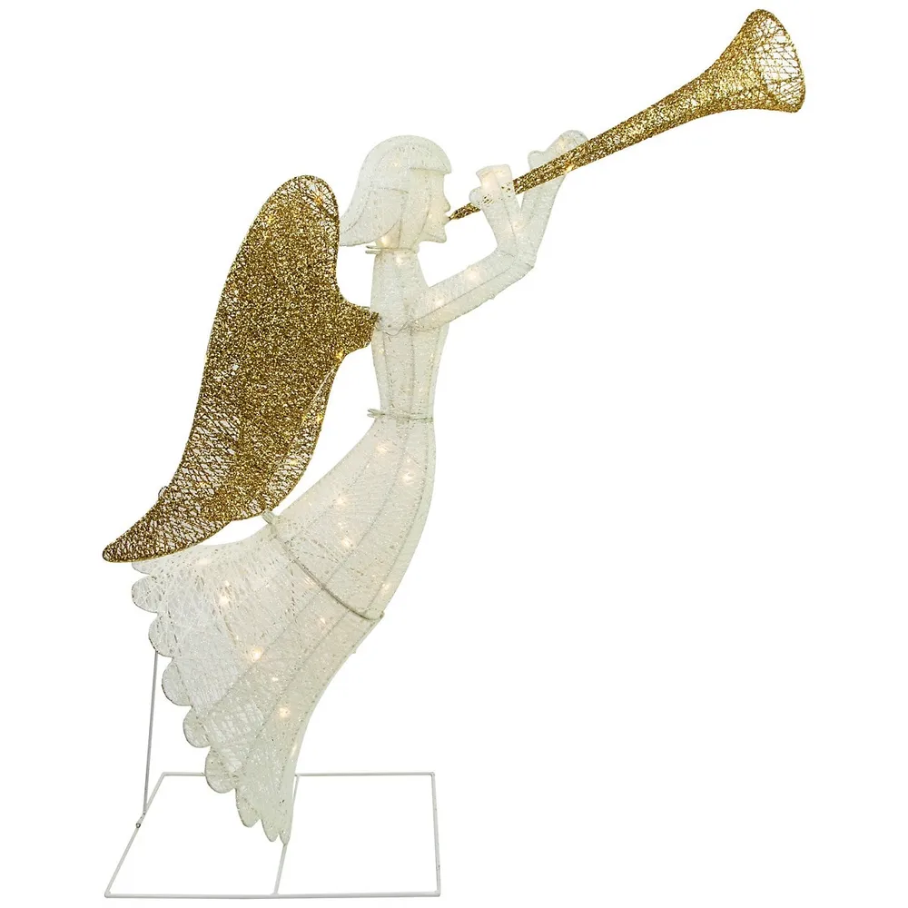 Northlight 18 Lighted White And Silver Angel In A Dress Christmas