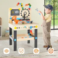 Kids Tool Bench, Pretend Play Workbench With Tools Set & Realistic Accessories
