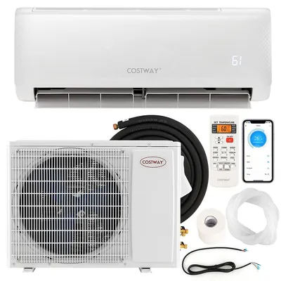 24,000 Btu Mini Split Air Conditioner Ac Unit With Heat Pump &remote App Control