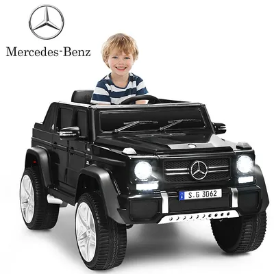 12v Licensed Mercedes-benz Kids Ride On Car Rc Motorized Vehicles W/ Trunk