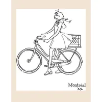 Art Print- Girl On Bicycle