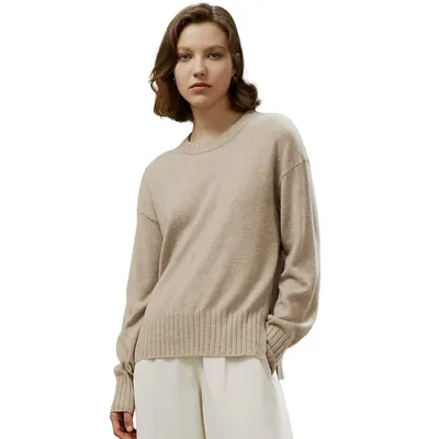 Crew Neck Cashmere Sweater For Women
