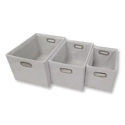 Set Of 3 Storage Baskets With Handles