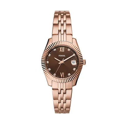 Women's Scarlette Three-hand Date, Rose Gold-tone Stainless Steel Watch