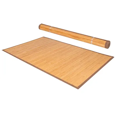 5' X 8' Bamboo Area Rug Floor Carpet Natural Bamboo Wood Indoor