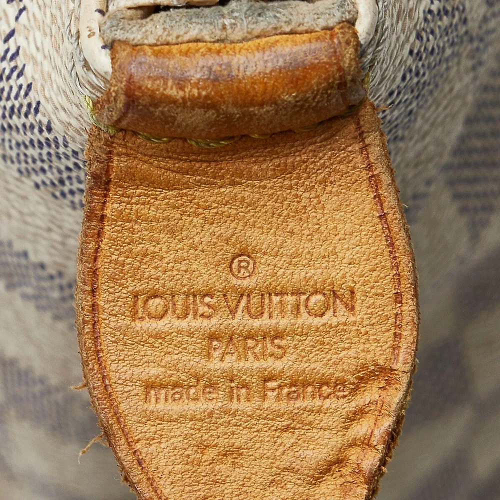  Louis Vuitton, Pre-Loved Damier Azur Saleya MM, White