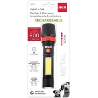 Cob Flashlight With Mini Rechargeable Lantern, 800 Lumens