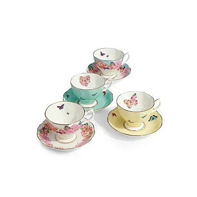 Ensemble de tasses à thé et soucoupes assorties de Miranda Kerr, 4 pièces