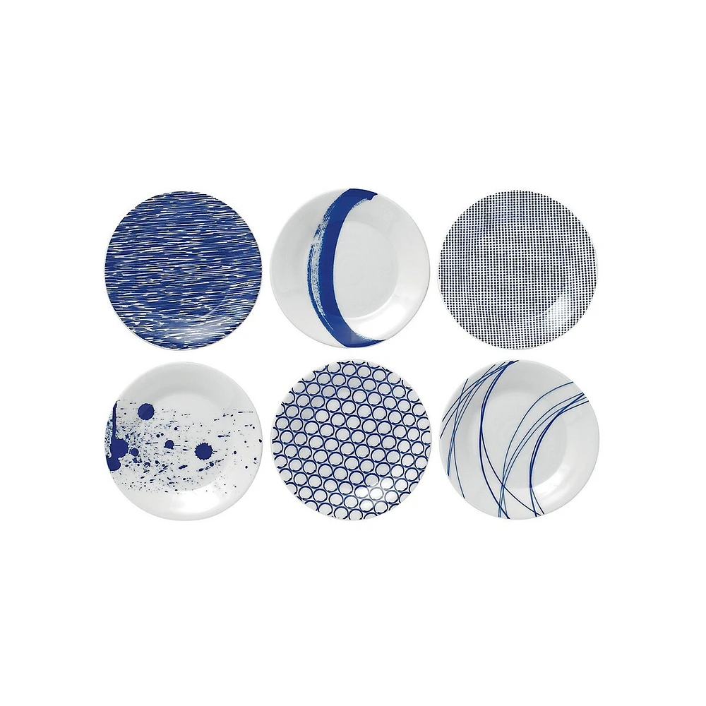 Pacific Tapas Plates Mixed Set of 6