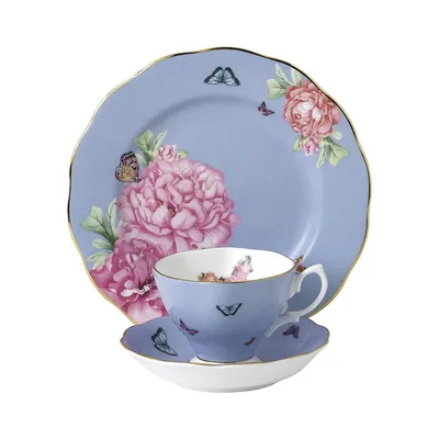 Ensemble assiette, soucoupe et tasse à thé en porcelaine tendre Miranda Kerr Friendship