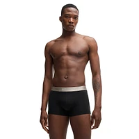 3-Pack Cotton-Blend Logo Trunks