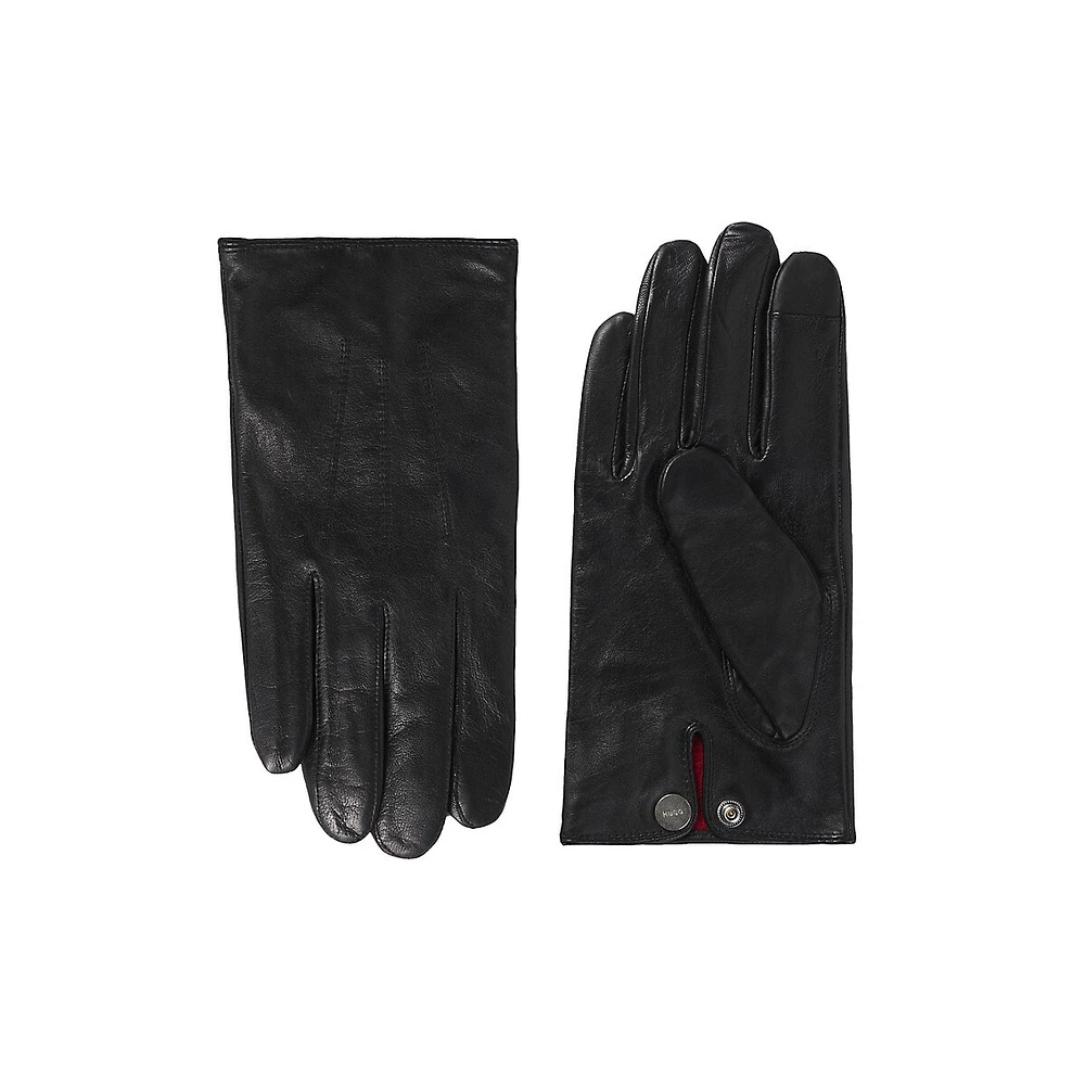 Men's Touchscreen Leather Gloves