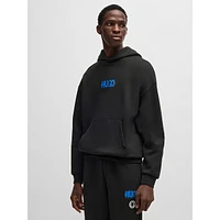 Happy Hugo Logo Cotton-Terry Loose-Fit Hoodie