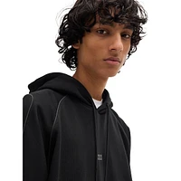 Loose-Fit Cotton-Terry Reflective-Trim Hoodie