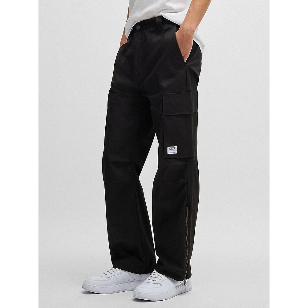 Relaxed-Fit Stretch-Cotton Cargo Pants