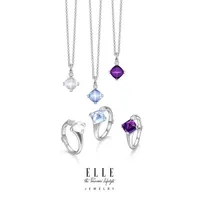Rhodium-plated Sterling Silver Synthetic Amethyst & Cubic Zirconia Pendant Necklace