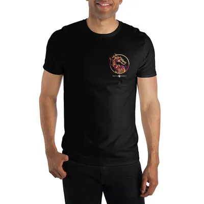Mortal Kombat Logo Scorpion Big Face Mens Black T-shirt