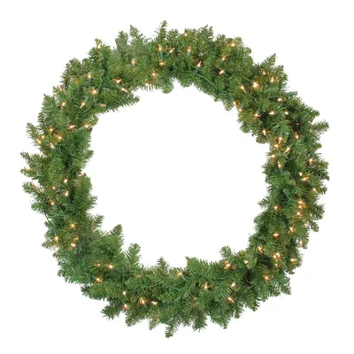 Pre-lit Rockwood Pine Artificial Christmas Wreath, -inch