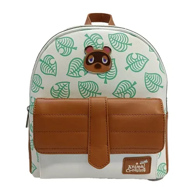 Animal Crossing Tom Nook Leaf Collage Mini Backpack