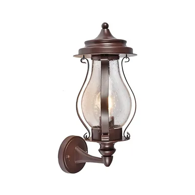 Outdoor Wall Light, 15.9'' Height, From The Alanah Collection, Brown
