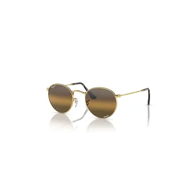 Round Metal Chromance Polarized Sunglasses