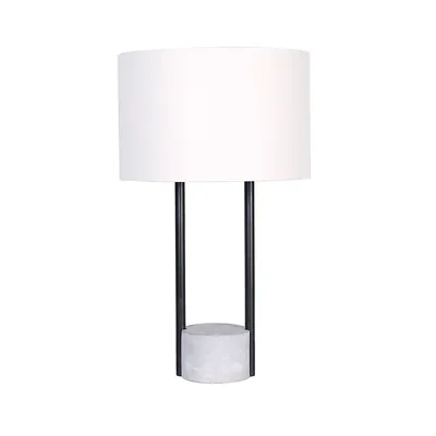 Table Lamp Concrete Base And Black Frame