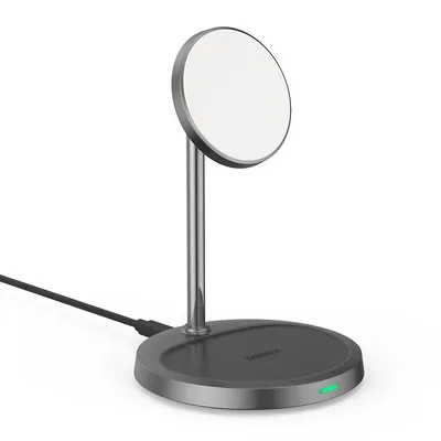 20w 2-in-1 Magnetic Wireless Charger Stand & Pad (magsafe Compatible) W/20w Power Adapter