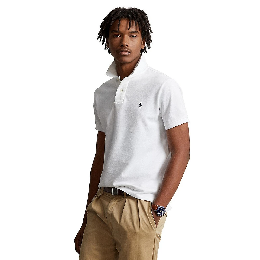 Custom Slim Fit Mesh Polo