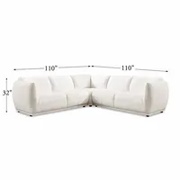 Moon 3-piece Leather Sectional