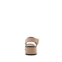 Dove Double-Strap Block-Heel Sandals