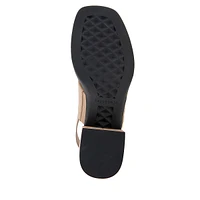 Dove Double-Strap Block-Heel Sandals