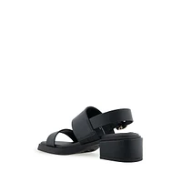 Dove Double-Strap Block-Heel Sandals