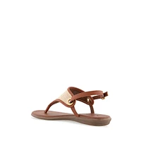 Conclusion Patent Snake-Embossed Thong Sandals